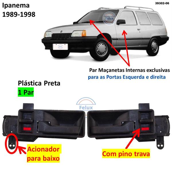 Imagem de Par Maçanetas Internas Ipanema 1989-1998 com pino trava