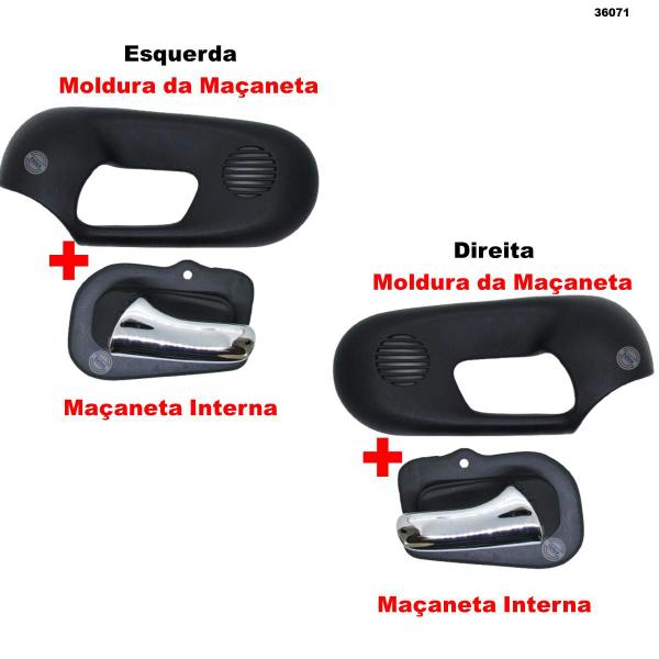 Imagem de Par Maçanetas Moldura Interna Dianteira Corsa Wind Cromo