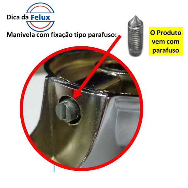 Imagem de Par Manivela vidro C10 C14 C15 D10 Cromada Fixação Parafuso