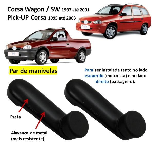 Imagem de Par Manivelas do vidro Classic Corsa Wind Pick-Up Celta