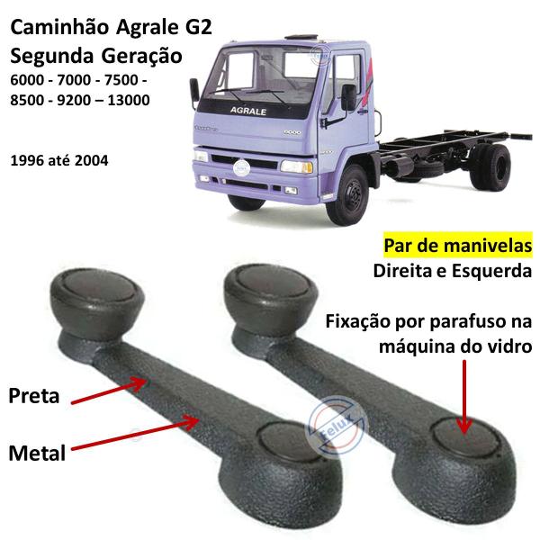 Imagem de Par Manivelas vidro Agrale G2 G3 6000 8500 9200 13000 Metal