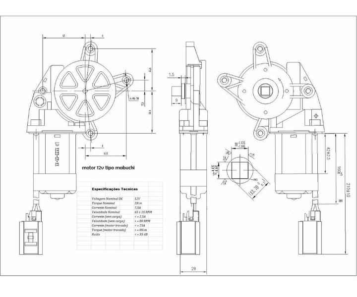 Imagem de Par Motor De Vidro Elétrico Universal Modelo Mabuchi 12v 8d