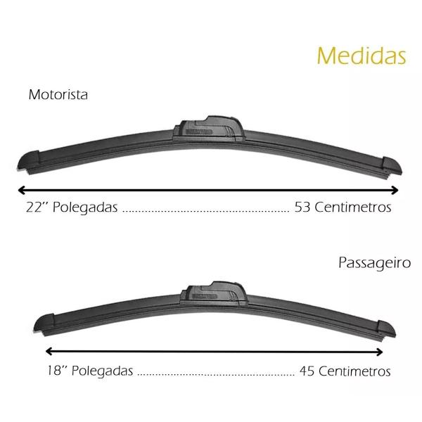 Imagem de Par Palheta Limpador ParaBrisa Audi 100 1990 a 1994 Silicone