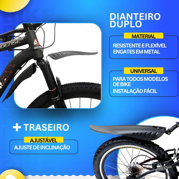 Imagem de Par Para Lama Barro Bicicleta MTB Instala Fácil Universal