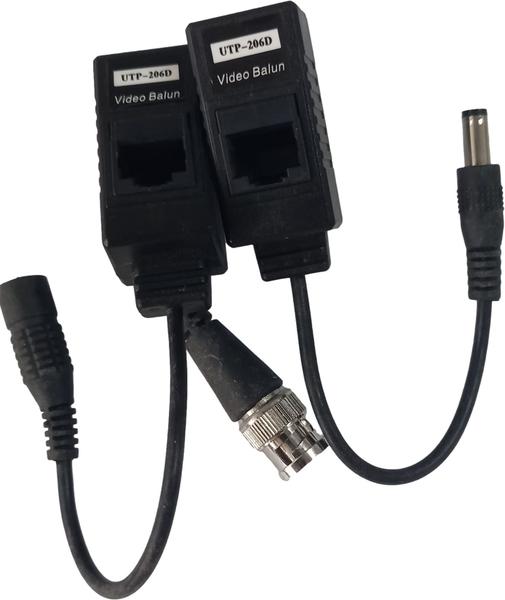 Imagem de Par Passivo Balun RJ45 CCTV Video Balun Coax BNC