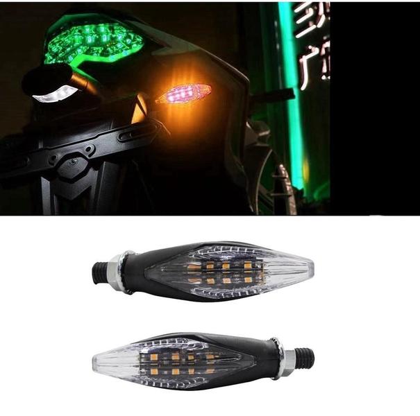 Imagem de Par Pisca Led Universal Moto Amuleto