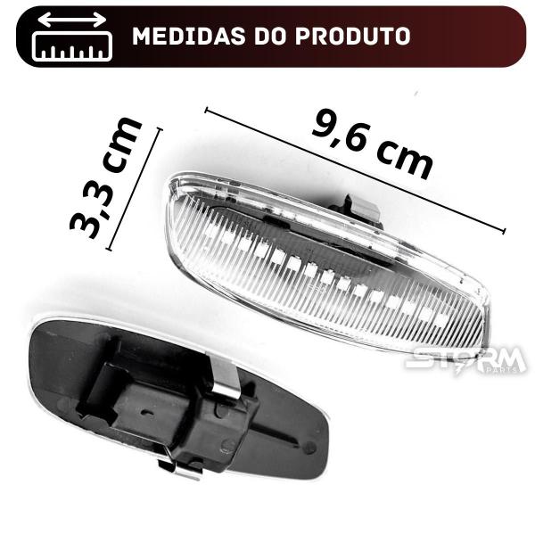 Imagem de Par Pisca Sequencial Peugeot 3008 retrovisor Transparente original repetidor sinal ano 2009 a 2016 Thp Griffe Allure Turbo modelo versão