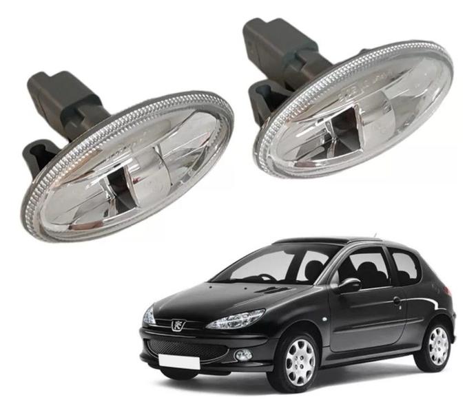 Imagem de Par Pisca Seta Paralama Lateral Peugeot 206 2000 2001 2002 2003 2004 2005 2006 2007 2008 2009 Original