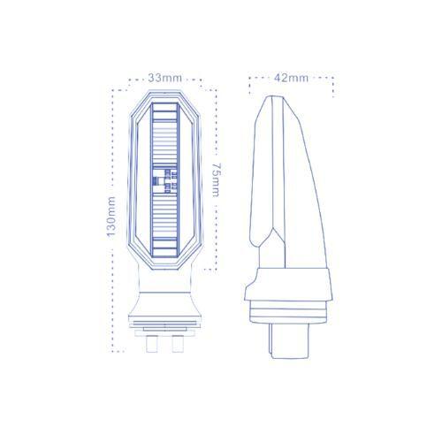 Imagem de Par piscas led seta moto universal coxim cinoy