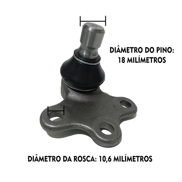 Imagem de Par Pivô Leque Dianteiro Peugeot 2008 2015 2016 2017 2018 19