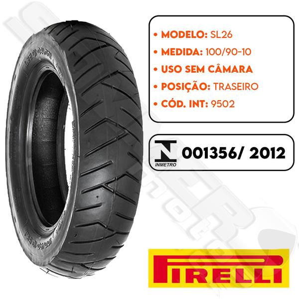 Imagem de Par Pneu 90-90-10 + 100-90-10 Sl 26 Pirelli