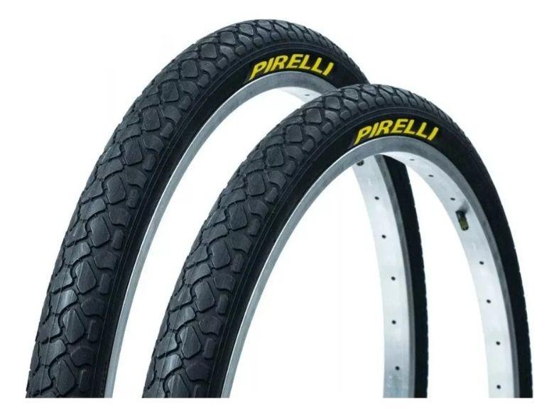 Imagem de Par Pneu Bicicleta Passeio Pirelli Bravo Super 26x1.1/2x2