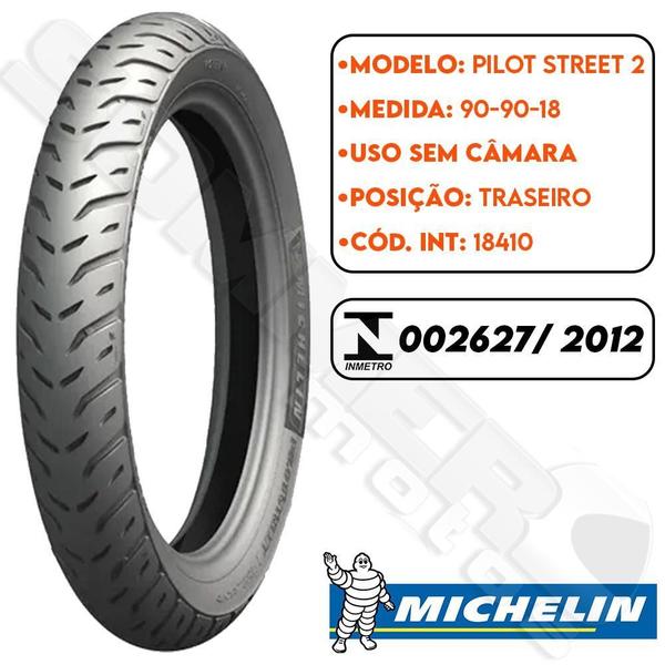 Imagem de Par Pneu Cg Titan 125-150-160 80-100-18 + 90-90-18 Michelin