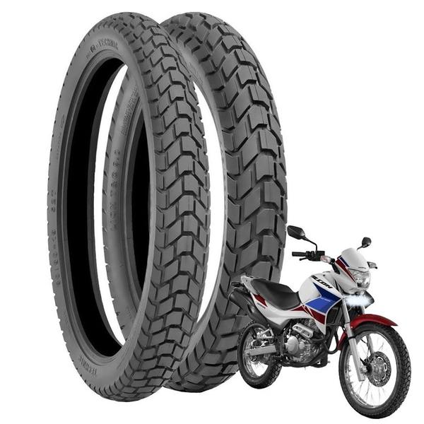 Imagem de Par Pneu Falcon Xt660 90/90-21 + 120/90-17 T&c Technic C/cam