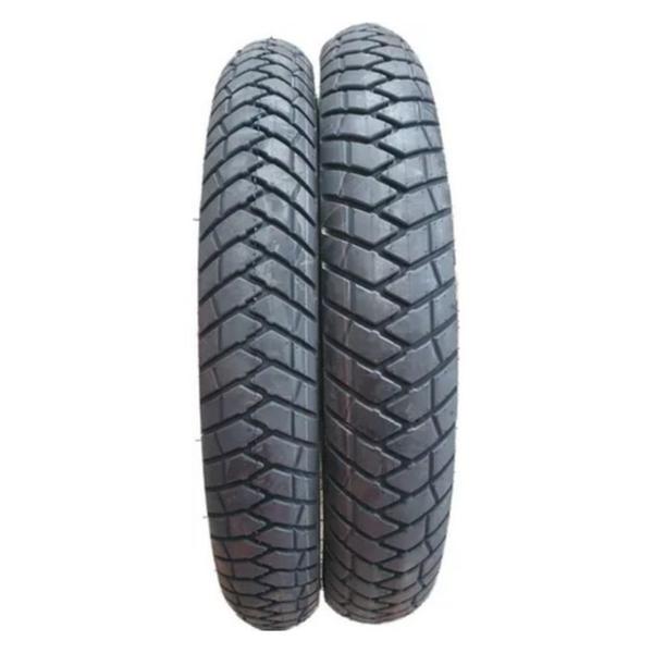 Imagem de Par Pneu Moto Michelin ANAKEE STREET 90/90-19 + 110/90-17