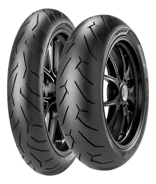 Imagem de par Pneu Pirelli 140/70r17 66h 110/70r17 54h Diablo Rosso ii 2