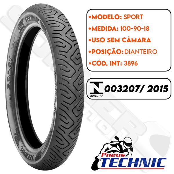 Imagem de Par Pneu Street Twin 900 100-90-18 + 150-70-17 Sport Uso Sem Câmara Technic