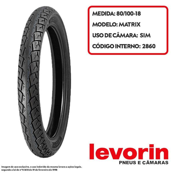 Imagem de Par Pneu Yamaha RD/RDZ 125-135 80-100-18 + 100-90-18 Matrix (Uso C/ Câmara) Levorin