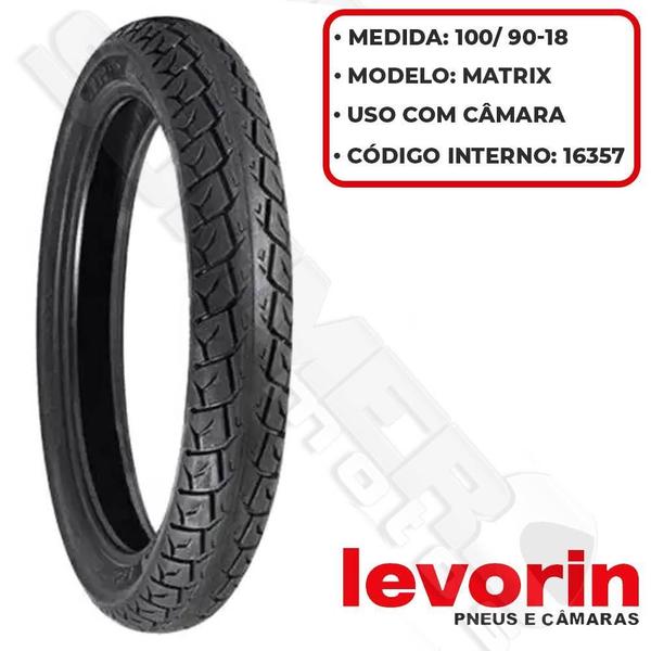 Imagem de Par Pneu Yes125/Gsr150/Dk150 80-100-18 + 100-90-18 Levorin