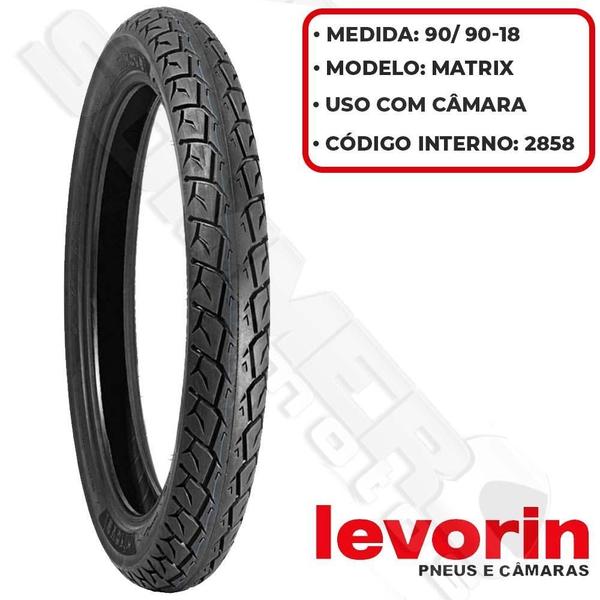 Imagem de Par Pneu Yes125/Gsr150/Dk150 80-100-18 + 90-90-18 Levorin