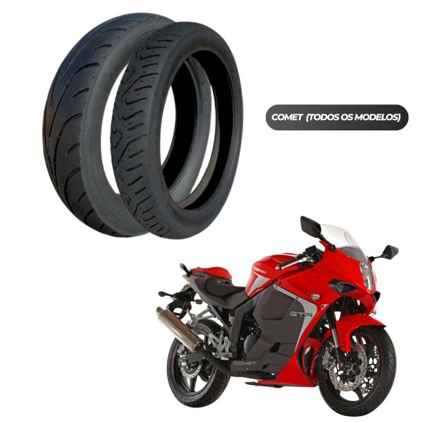 Imagem de Par Pneus 140/70-17 + 100/80-17 CB 500 Fazer 250 Ninja 250 CBR 250 Twister CB 300 + BRlNDE (REDINHA)