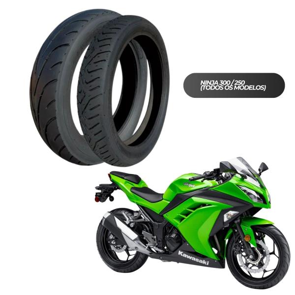 Imagem de Par Pneus 140/70-17 + 100/80-17 CB 500 Fazer 250 Ninja 250 CBR 250 Twister CB 300 + BRlNDE (REDINHA)