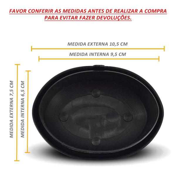 Par Ponteira Tampao Para Estribo Oblongo Oval Preto 02 Peças - Texas 4X4 Imagem de Par Ponteira Tampao Para Estribo Oblongo Oval Preto 02 Peças