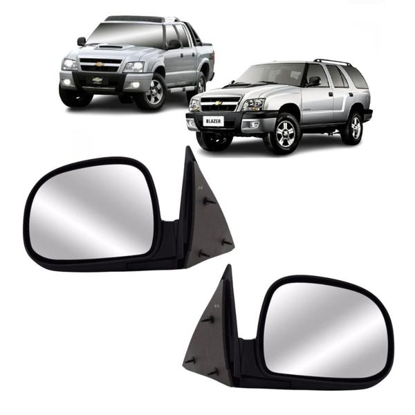 Imagem de Par Retrovisor Externo Fixo Chevrolet S10 Blazer 1995 a 2011