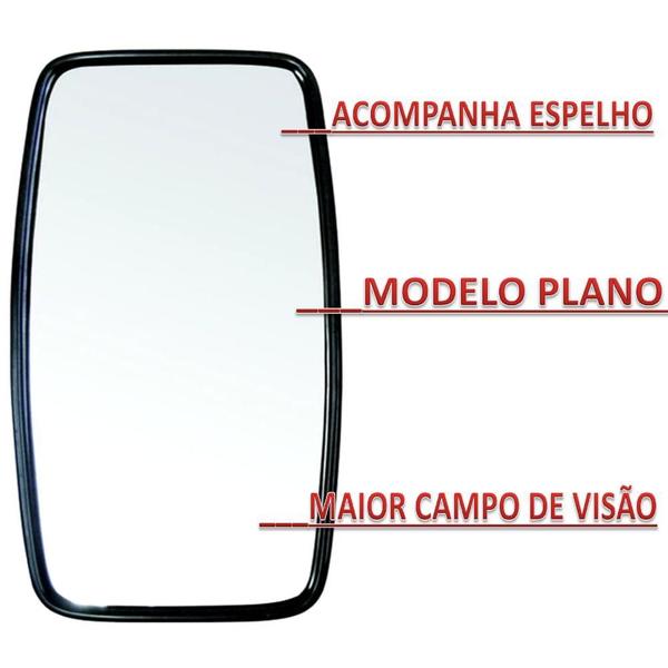 Imagem de Par Retrovisor Liso Médio Caminhão Para Ford F350