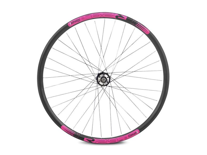 Imagem de Par Roda Aro 29 Rimaxx Aero R29 Cubo Cassete Preto Rosa