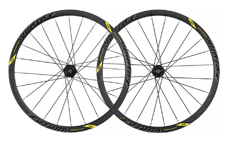 Imagem de Par Rodas 700 Vzan Futura Disc Tubeless 24F 8v à 11v Preta