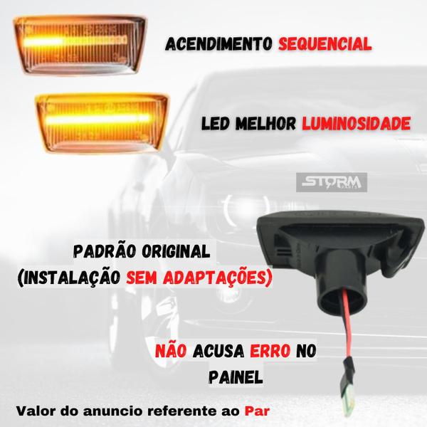 Imagem de Par Seta Sequencial Chevrolet GM Cruze Sedan e Hatch Lampada led sequencial para-lama dianteiro dinâmico Sinal Repetidor Lateral Lado