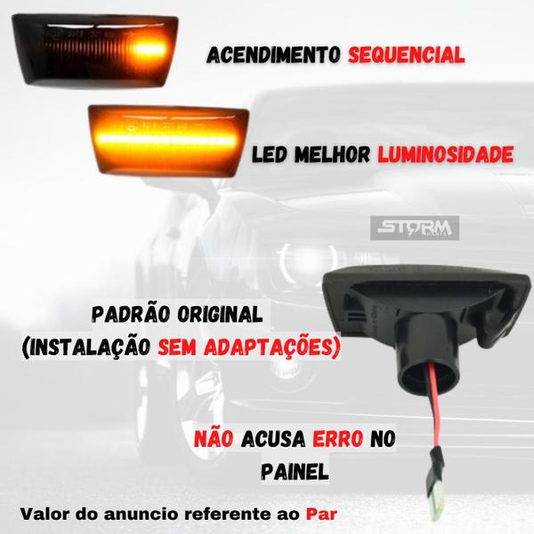 Imagem de Par Seta Sequencial Chevrolet GM Sonic Pisca dinâmico Led ano 2012 a 2014 Sinal Lâmpada LT LTZ Effect Ecotec 1.6 16v Hatch sedan Repetidor