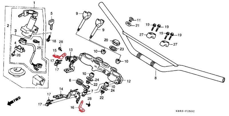 Imagem de Par Suporte Pisca Dianteiro Honda Xr 200r 1994 Até 2002