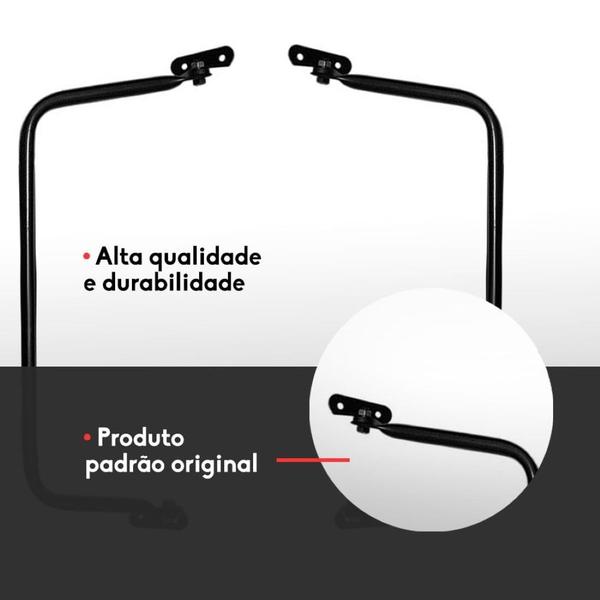 Imagem de Par Suporte Retrovisor Chevrolet A10 C10 D10 Preto