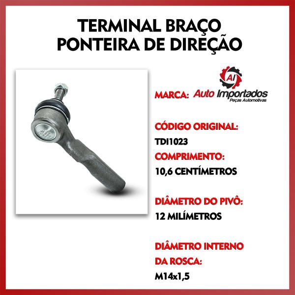 Imagem de Par Terminal de Direção Ponteira Pivo Suspensão Dianteira Alfa Romeo 155 1995 1996