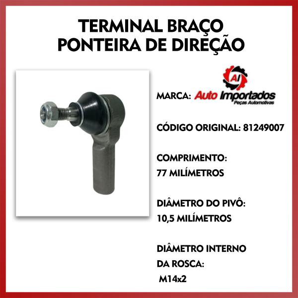 Imagem de Par Terminal Pivô Ponteira Braço Direção Dianteira Chevrolet Corsa Sedan Classic 1996 1997 1998 1999