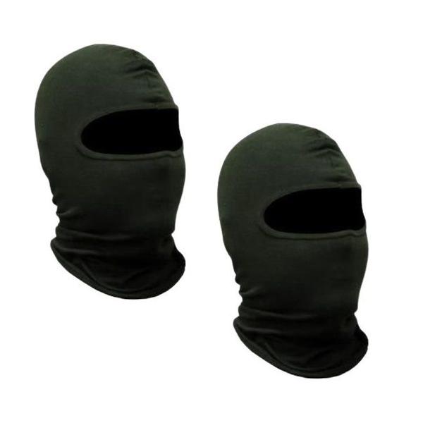 Imagem de Par Touca Capuz Balaclava Ninja Verde Motoboy Paintball Frio