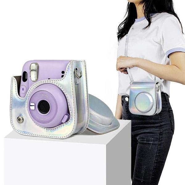 Para Instax Mini 11 Case Instant Film Camera Protective Case Protetor de couro - HUOGUO Imagem de Para Instax Mini 11 Case Instant Film Camera Protective Case Protetor de couro