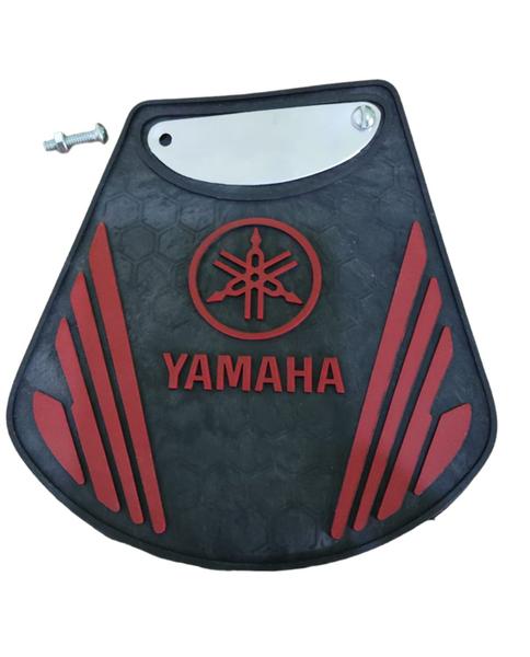 Imagem de Parabarro Vermelho De Borracha Para Motos  Com Logo Yamaha