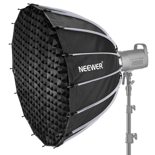 Parabolic Softbox Neewer SF85Q 85 cm com difusores para montagem Bowens Imagem de Parabolic Softbox Neewer SF85Q 85 cm com difusores para montagem Bowens