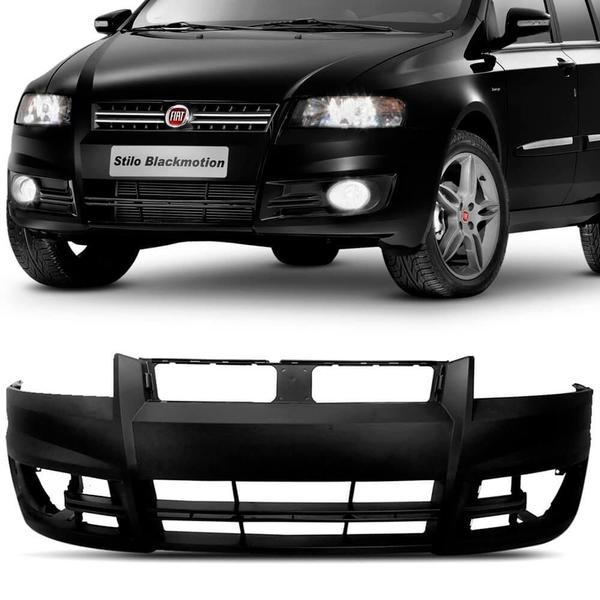 Imagem de Parachoque Dianteiro Fiat Stilo 2008 a 2011 Preto Liso Dts