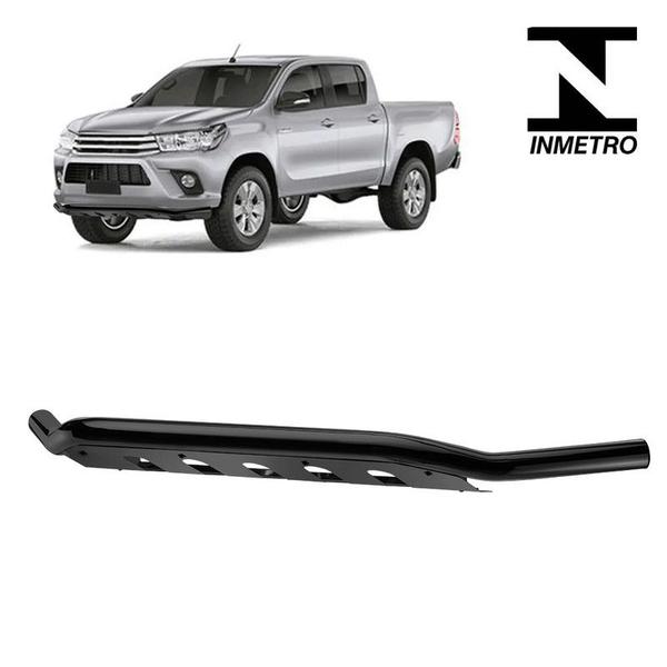 Imagem de Parachoque Quebra Mato Hilux 2019 2020 2021 2022 Preto Baixo