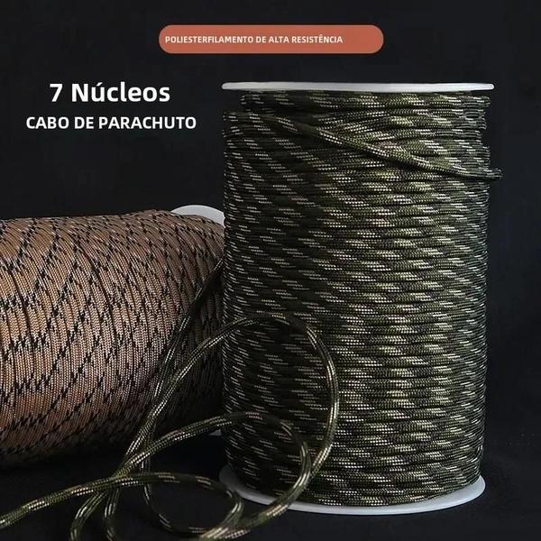 Imagem de Paracord de 7 Núcleos (4mm) - Ideal para Acampamento e Sobrevivência