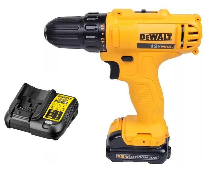 Imagem de Parafusadeira Dewalt 12v Bateria Dcd700lc1