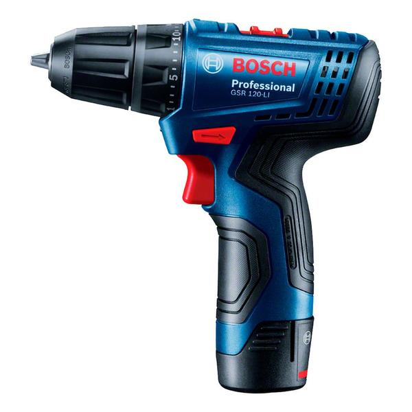 Imagem de Parafusadeira e Furadeira a Bateria de 3/8" Bosch GSR 120-LI, 12V, Com 1 Bateria 2,0Ah e Carregador