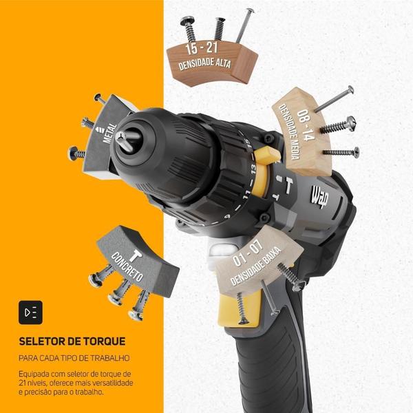 Imagem de Parafusadeira E Furadeira De Impacto 3/8 Wap K21 Id01 Bivolt