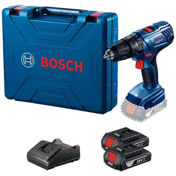 Imagem de Parafusadeira e Furadeira de Impacto de ½" Bosch GSB 180-LI, 18V, com Baterias Carregador e Maleta