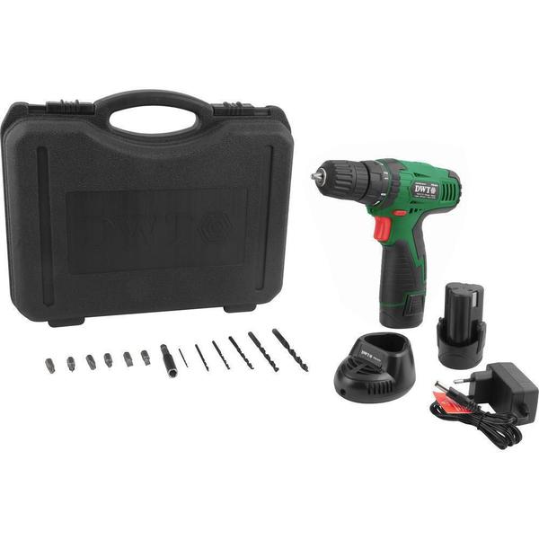 Imagem de Parafusadeira Furadeira Bateria 12V Pfd012 Com Kit Dwt