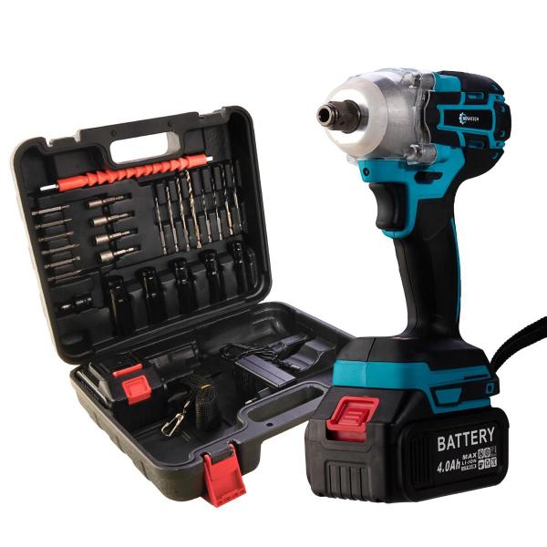 Parafusadeira Furadeira Chave de Impacto 21V com 2 Baterias 4.0Ah e Kit 27 de Peças com Ma... Parafusadeira Furadeira Chave de Impacto 21V com 2 Baterias 4.0Ah e Kit 27 de Peças com Ma...
